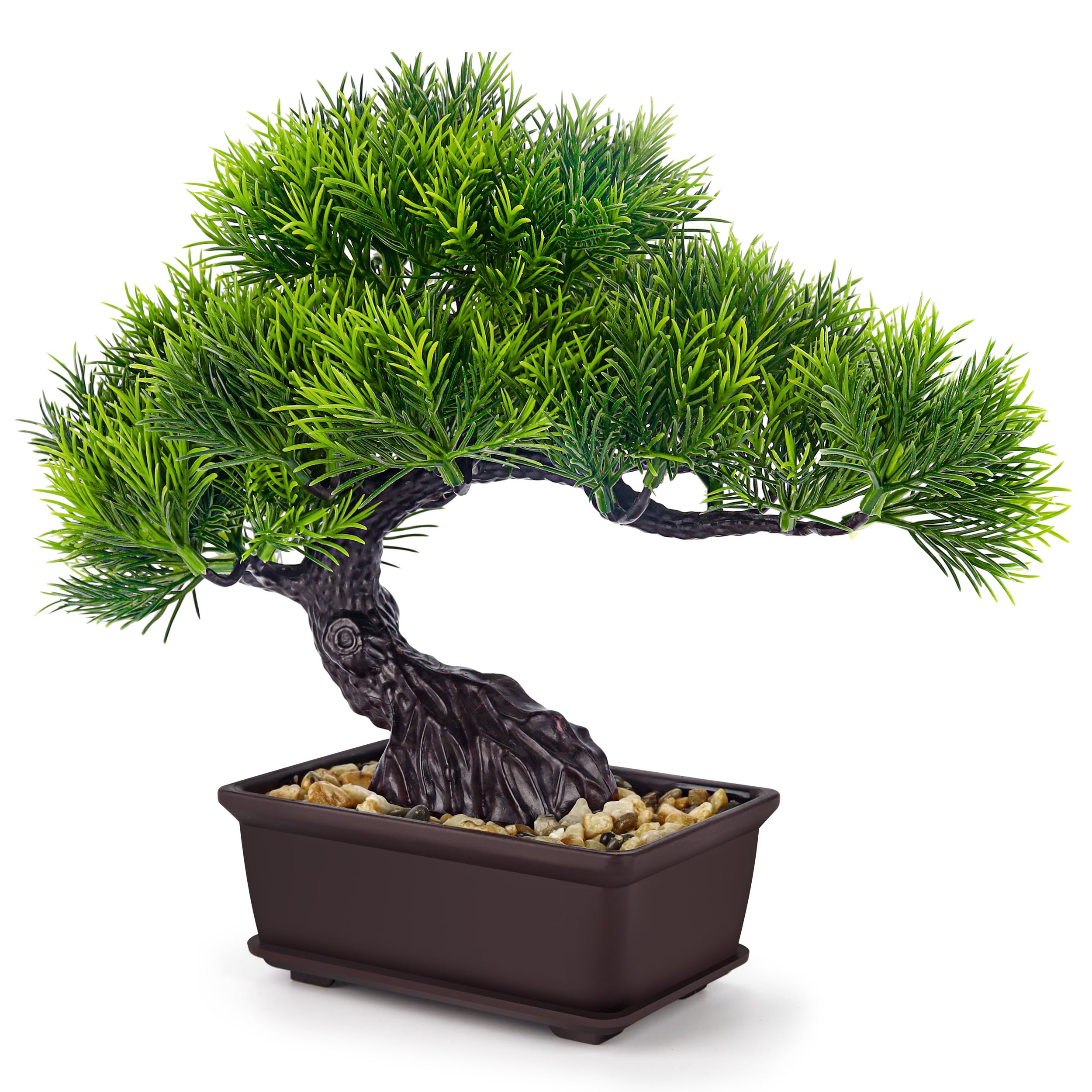 Amazon.com: Der Rose 8 Inch Fake Plants Artificial Bonsai Tree